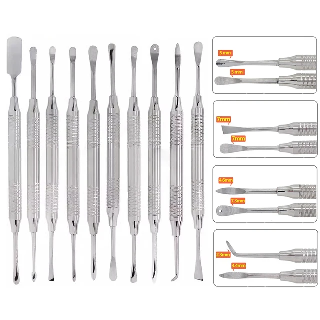 Implant dentystyczny Podnośnik periostealny, podwójne końce Odbijający się, chowany separator Separator Implant dentystyczny Instrumenty do podnoszenia zatok