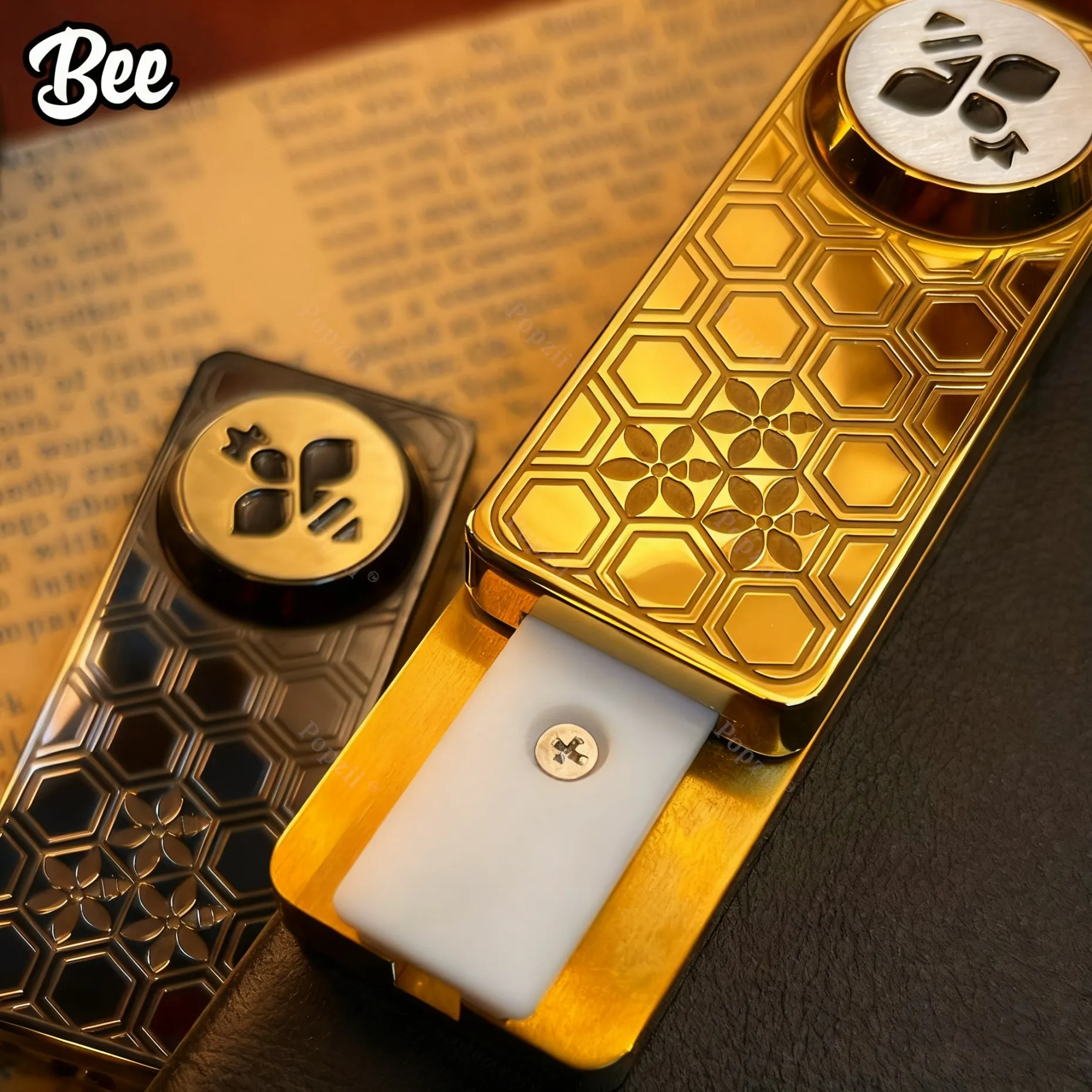 Haloo joueur reine abeille acier inoxydable EDC mécanique Push curseur Fidgeting jouet adulte sensoriel Cool Gadget anxiété jouets