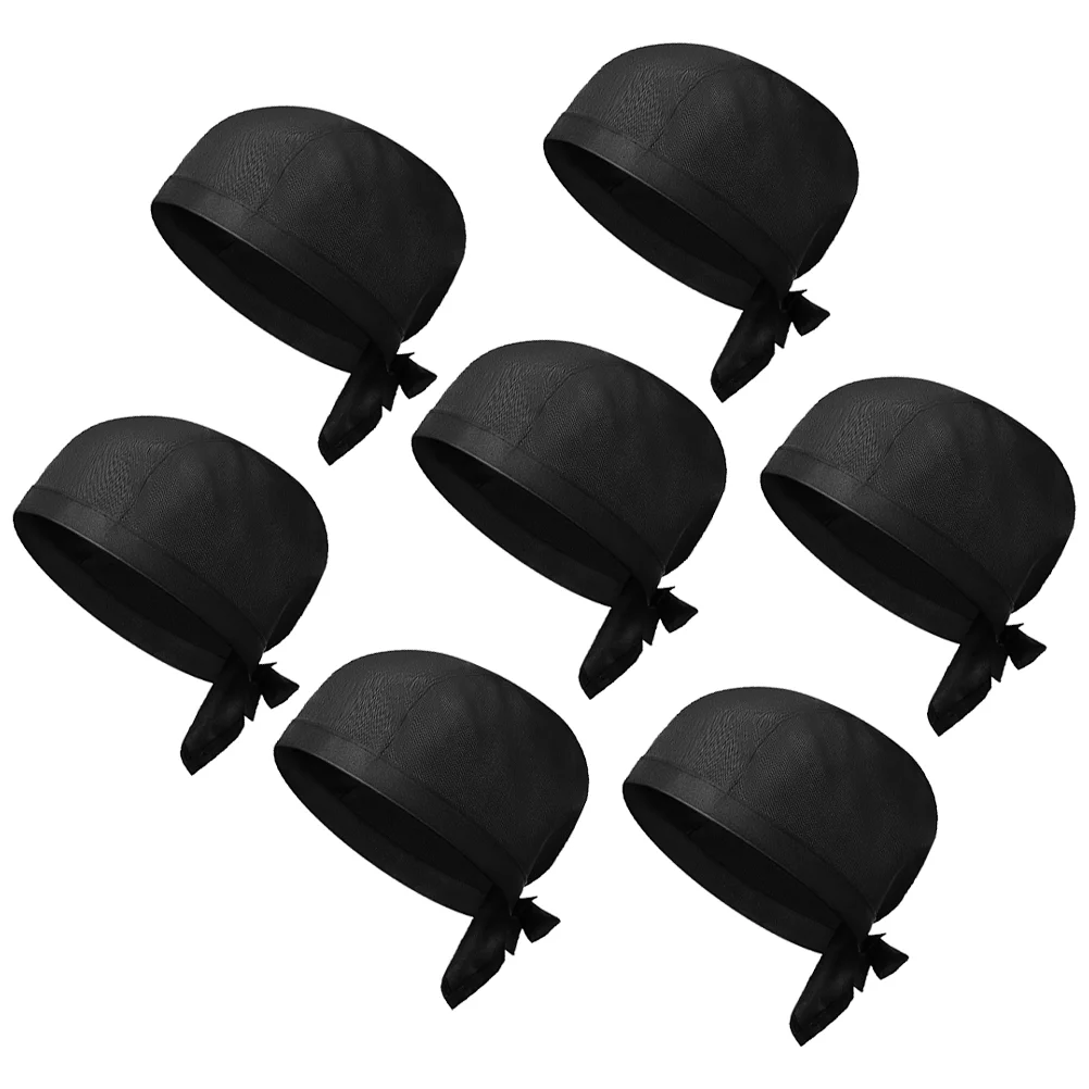 7 pièces chapeau de Chef Chef casquette de pêche chapeaux à capuche pour hommes cuisine cuisinier uniforme de travail Restaurant Portable homme