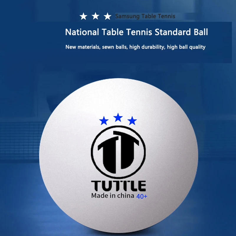 TUTTLE 3Star Ping Pong Balls with Seam 40+ New Material ABS Plastic 2.8g Professional Training Table Tennis Ball 50/100pcs White