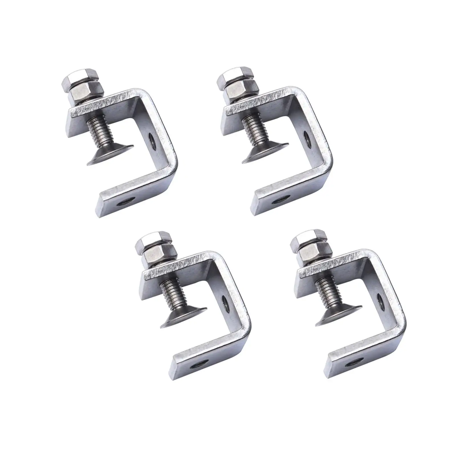 4 Pieces Stainless Steel C Clamp Small C Clamp Heavy Duty C Clamp for Building Woodworking Metal Working Carpentry Construction