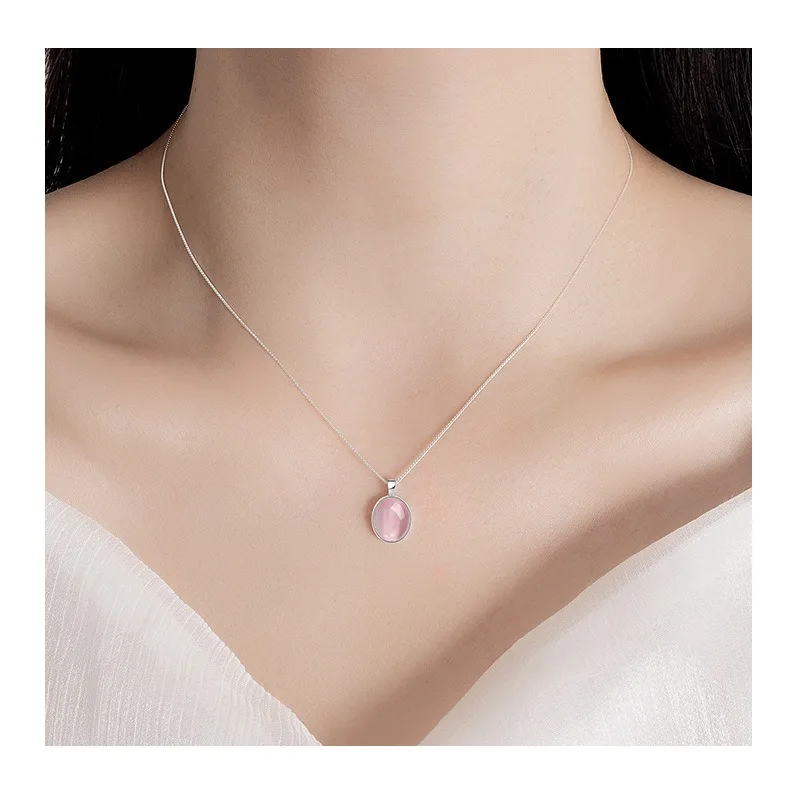 

Kalenie Aquamarine Necklace Moonstone Aquamarine Necklace Pink Stone Necklace