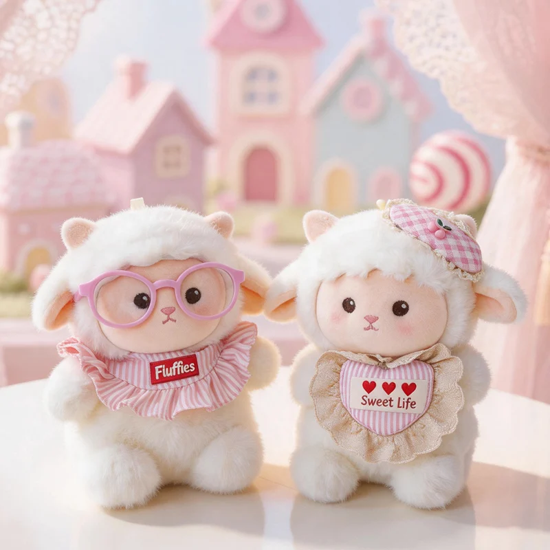 

15cm Handmade Sheep Plush Toy High Quality Cloth Doll for Girls Cuddly Plushie Room Decor Gift for Girlfriend Christmas