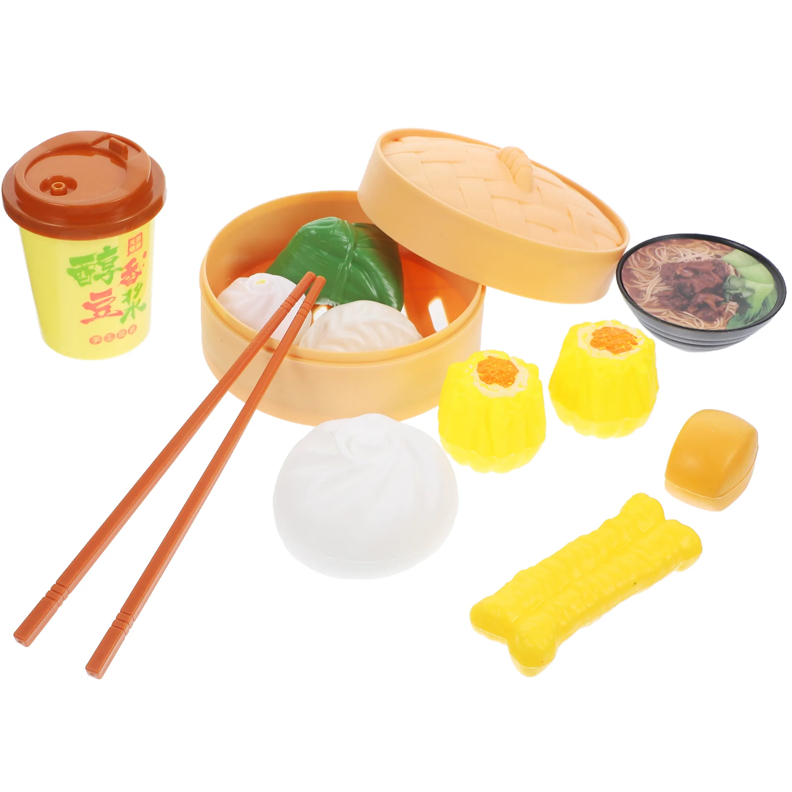 2 Set Steamer Kitchen Plaything Steamed Buns Toys Girls Pretend Kid Playing House Bread Cooking Utensil