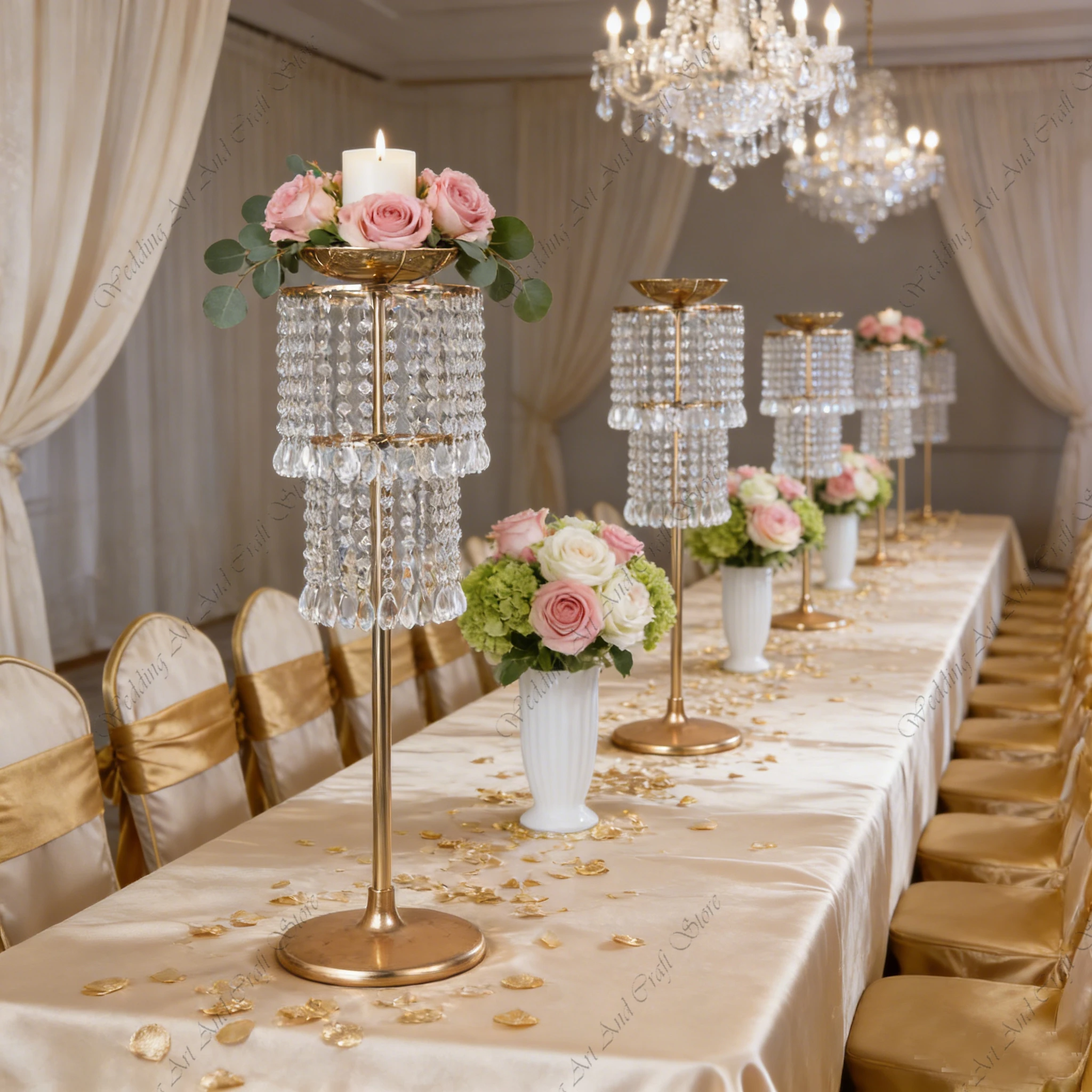 

10pcs f30 100-150cm Acrylic Flower Stand Wedding Stage Decor Ferris Wheel Crystal Flower Rack Wedding Road Guide Props ivy633