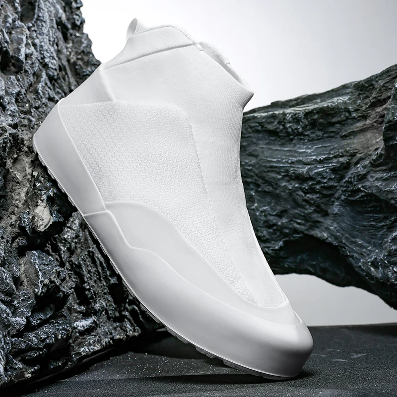 

Professional Hiking Shoes Men Black White Sport Mountain Shoes High Top Trekking Shoes Mens Outdoor Hunting Boots Man