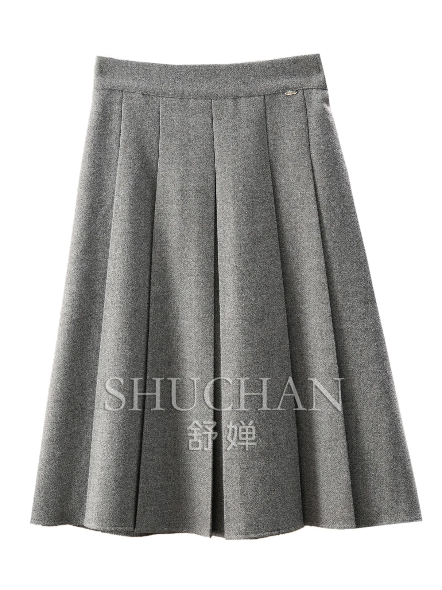 Elegant Muse Method Skirt Winter Three-dimensional Pleated High Waist A-Word Pleated Woolen Skirt Women's 81W1