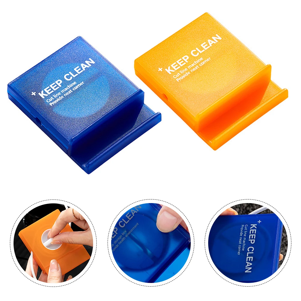

2pcs Rotatable Cable Organizer Box Premium Plastic Wire Storage Winder For Earphone Usb Data Cables Portable Desktop Holder