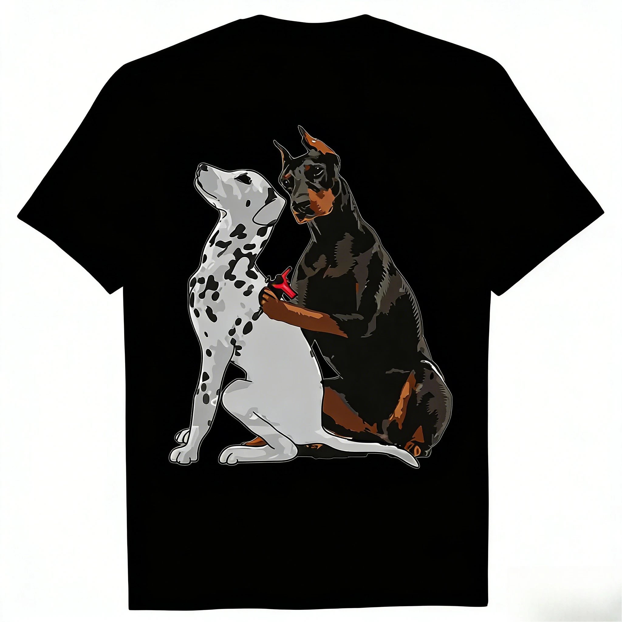 

Забавные и милые футболки с рисунком собаки добермана и далматина, уличная одежда, универсальная футболка с коротким рукавом для женщин, футболки с графическим принтом, Y2K