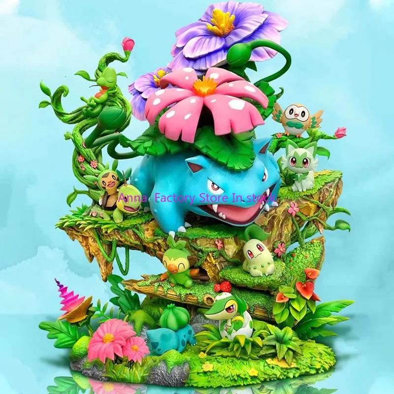 Pokemon Egg Studio Grass Family Venusaur Gk Model Anime Figure Super Large Decoration Statue Full Collection Series 3 Gift Toys