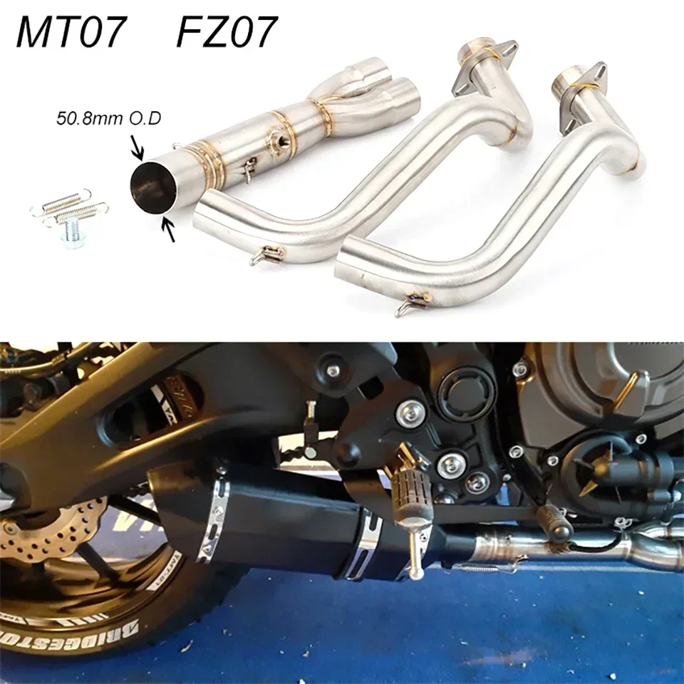 For Yamaha MT-07 FZ-07 MT07 FZ07 XSR700 2014-2023 Motorcycle sc Exhaust Front Pipe Muffler System Modified Escape