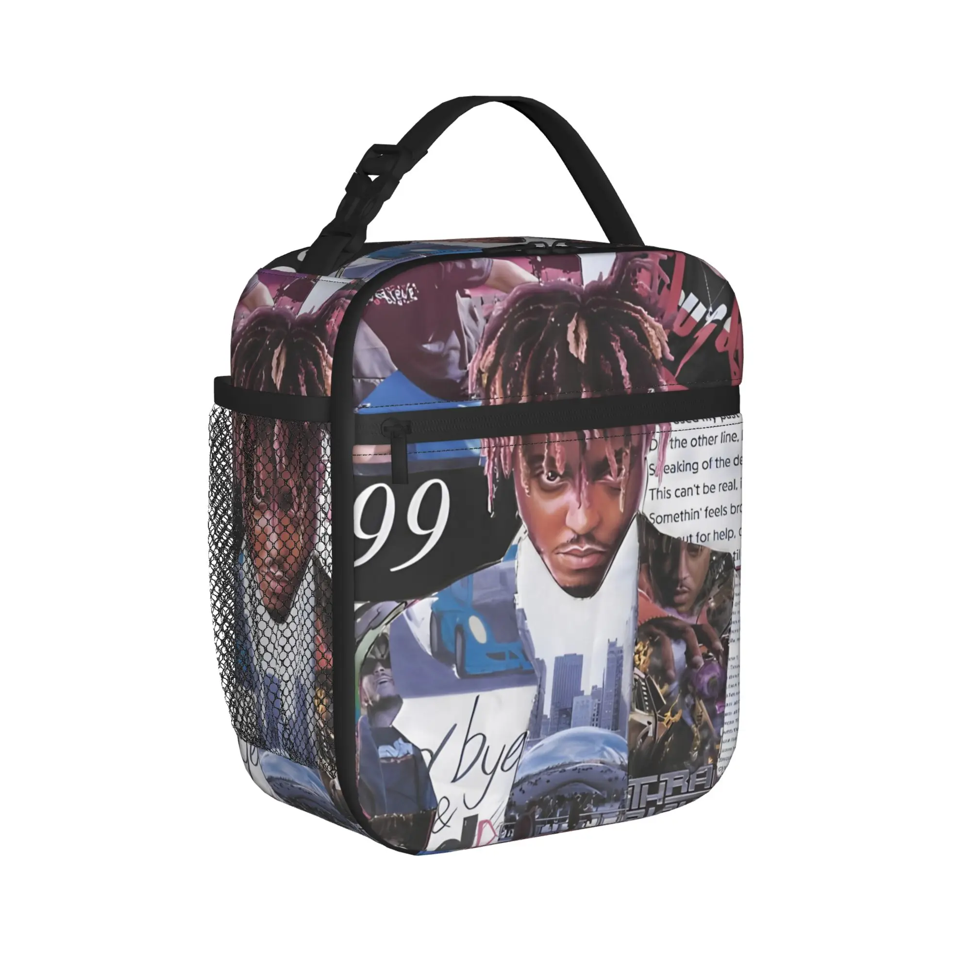 Juice Music Wrld Insulated Lunch Bags Cooler Bag Reusable,Lunch Container Portable Tote Lunch Box Girl Boy Office  Outdoor