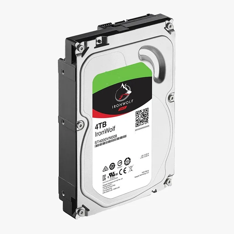 새로운 오리지널 HDD 시게이트 아이언울프 4TB SATA 3.5인치 64MB 5900RPM 내부 하드 디스크 NAS 하드 드라이브용 ST4000VN008