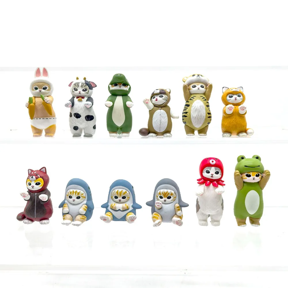 Mofusand Mini Blind Box Hai-Katze Figur Niedliches Tierkostüm Spielzeug Schreibtisch-Deko Sammlerstück Überraschungs-Geburtstagsgeschenk – Detail 3