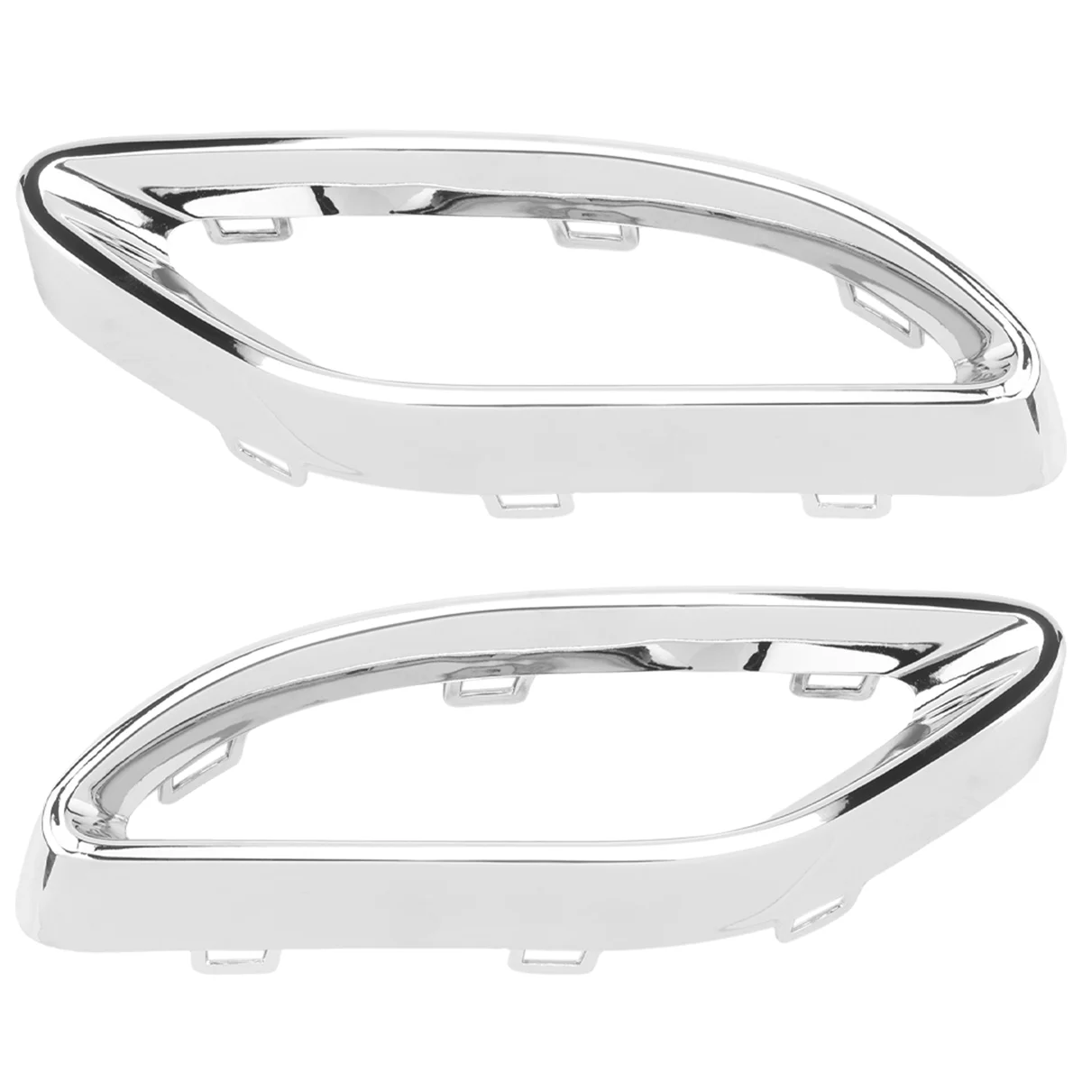 #255G 1 Pair Rear Exhaust Pipe Trim Bezel Fit for Mercedes W177 a W238 E W205 C 2058852221,2058852321 (silver)