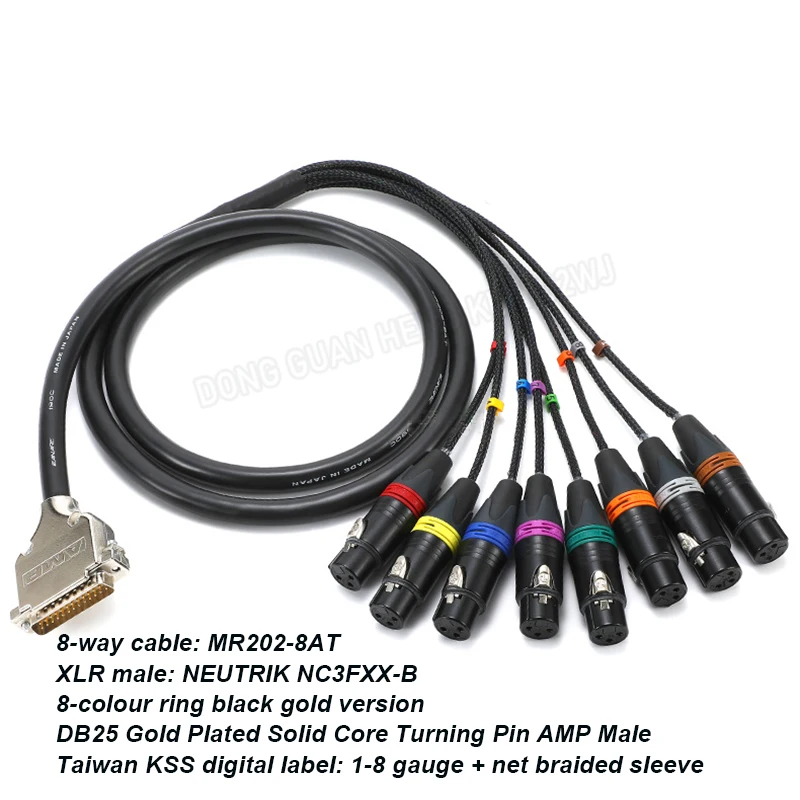 Imagem -05 - Amp Macho Nac-db258m-b Vias Macho para Fêmea Gravação de Sinal de Placa de Som Cabo Conector Xlr Microfone Cabo de Dados de Áudio