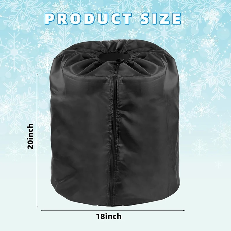 Paquete de 2 cubiertas para macetas para protección contra congelación de invierno, cubierta de protección contra heladas de 18 "X 20" para plantas y arbustos al aire libre, color negro