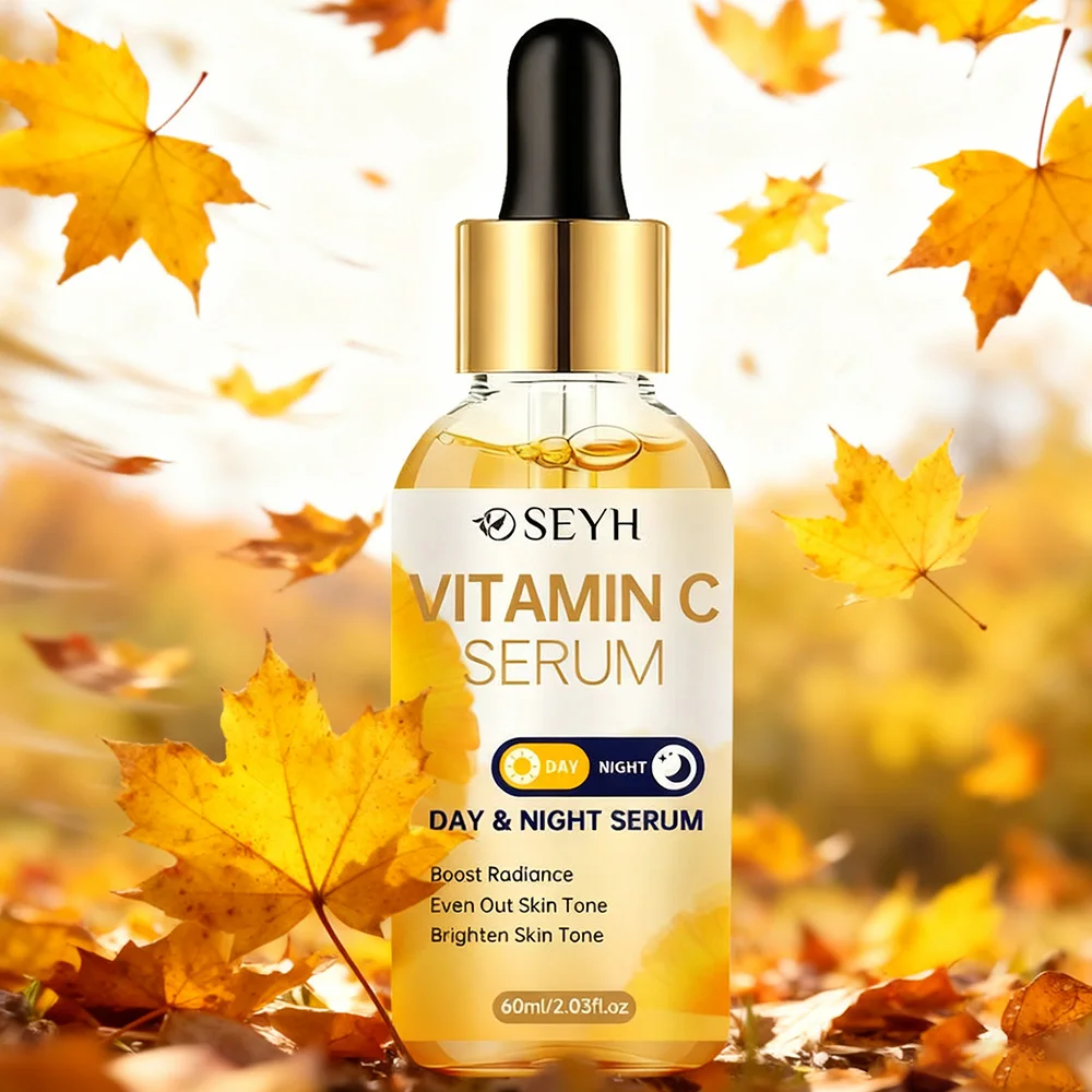 SEYH Upgrade Night Day Essence Liquid 1pc Vitamin C Hydrating Essence with Collagen Ceramides Peptides Shea Butter Arbutin for B