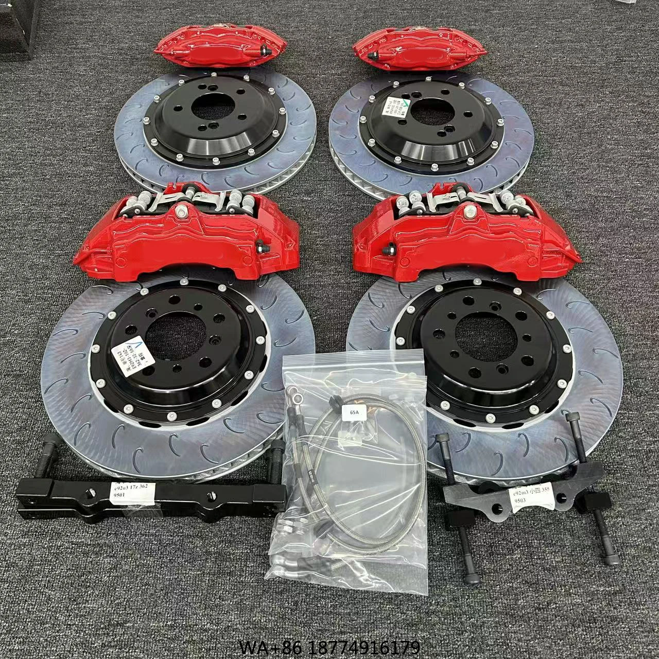 Frente vermelha 6 pote traseiro 4 pote traseiro 355mm 362mm 380mm pinça de freio para f10 x5 kia suzuk