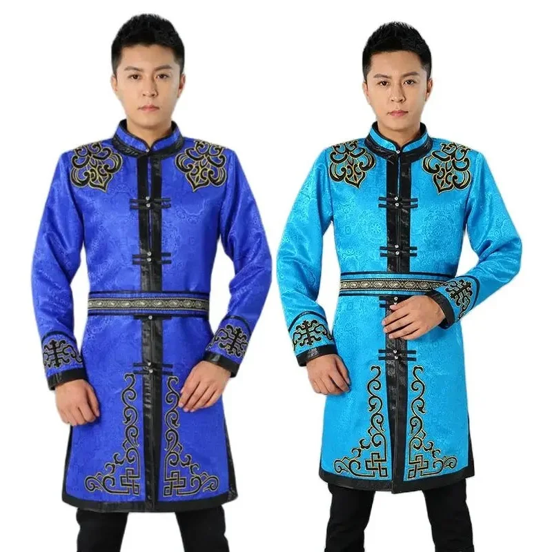 

Tang Suit Top Mongolian Ethnic Clothing Men's Classical Party Gown Grassland Living Wear Mongolian Riding Horse Outfit