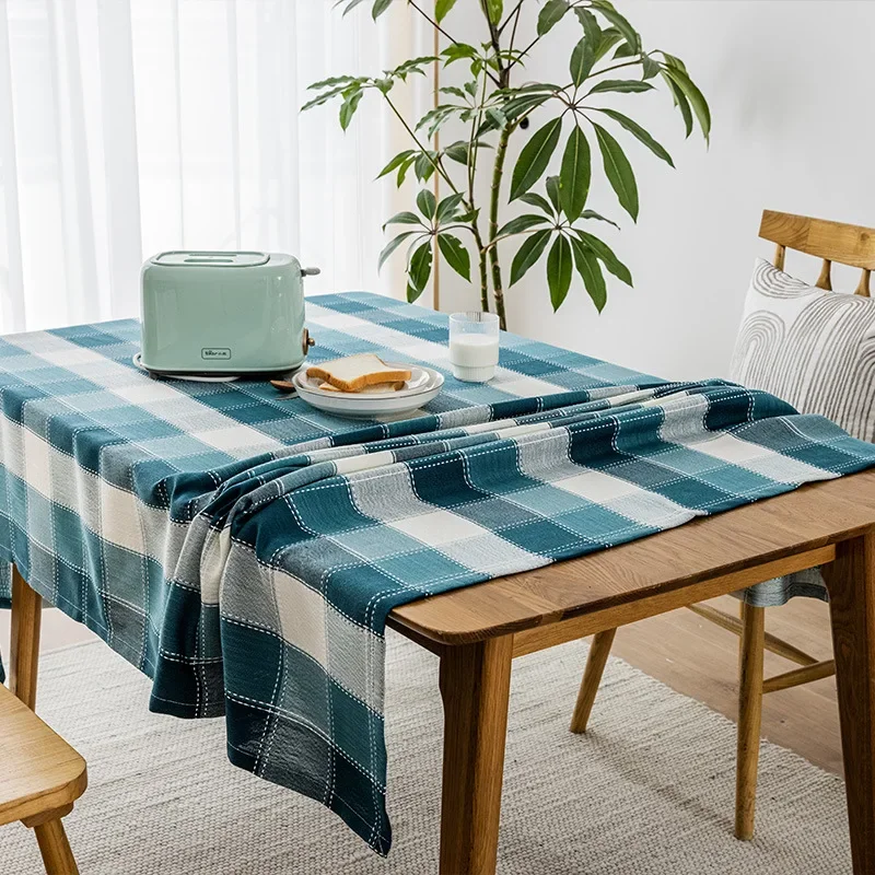 

JY23-A Modern minimalist plaid dirt resistant home dustproof table mat decorative tablecloth