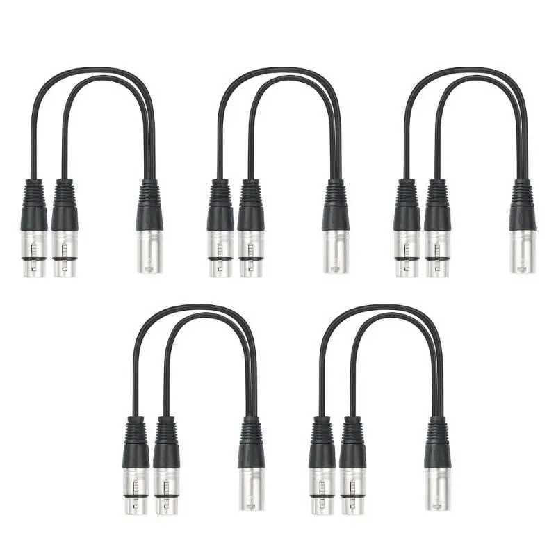 R53C Flexibles XLR-Stecker auf 2 Buchsen-Mikrofon-Splitterkabel, professioneller Sound-Adapter für Live-Auftritte, Soundkabel