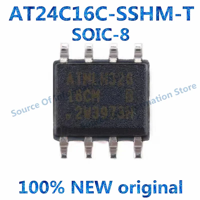 

10Pcs, AT24C16C-SSHM-T SOIC-8 EEPROM Chip, 16Kbit, 8-bit