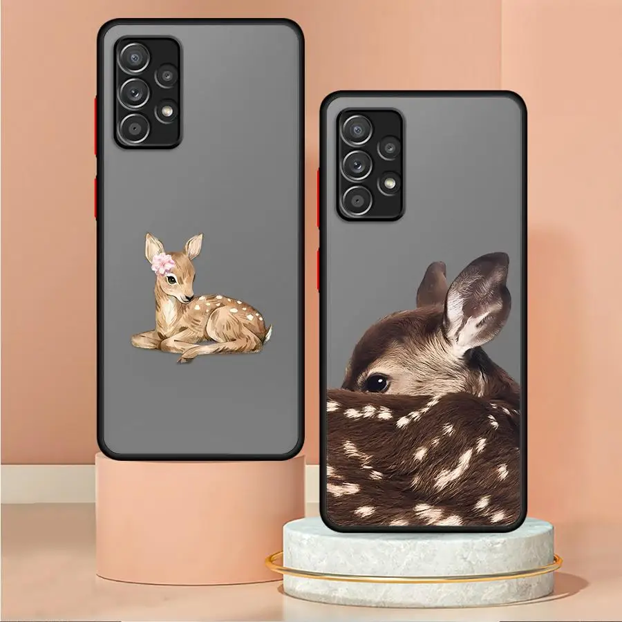 Case for Samsung Galaxy A53 A34 A36 A14 A23 A73 A33 A17 A52 A54 A56 A55 A16 A15 A52S A72 A35 Phone Cover Vintage Brown Deer