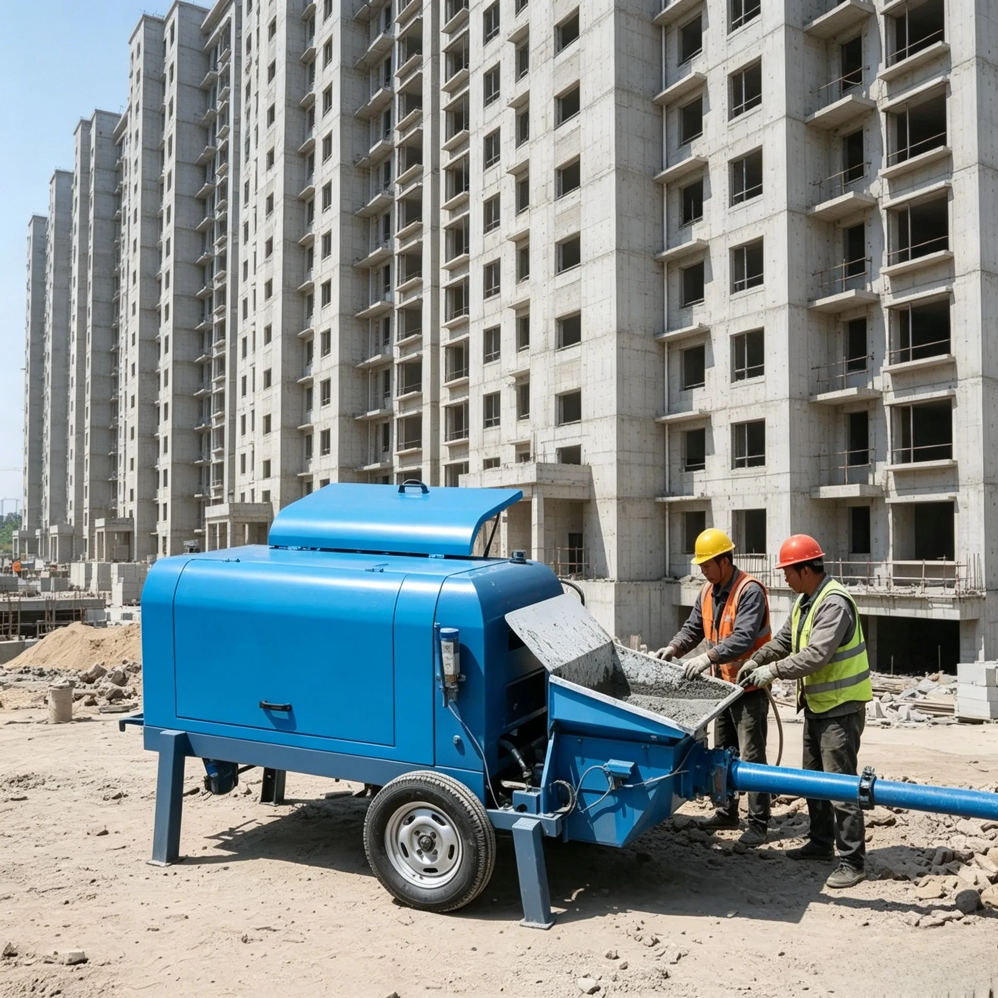 Custom Concrete Pump Diesel Conveying Concrete Equipment Concrete Machine Small Best Selling Cement Grouting Pump