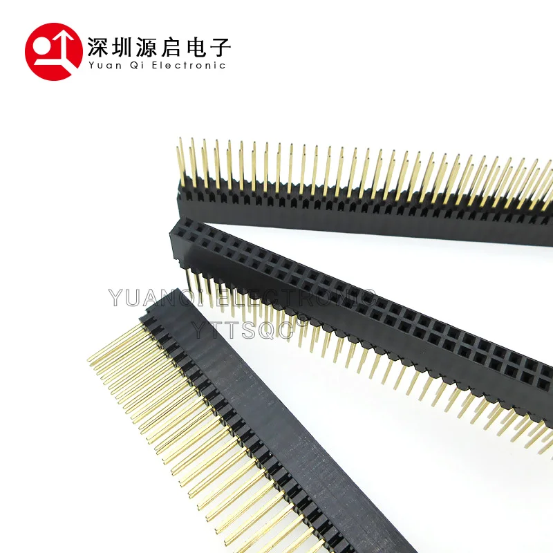 5PCS 2x10 PIN Double Row Straight FEMALE PIN HEADER 2.54MM PITCH Pin Long 12MM Strip Connector Socket 2*10 20 PIN 2x10pin PC104