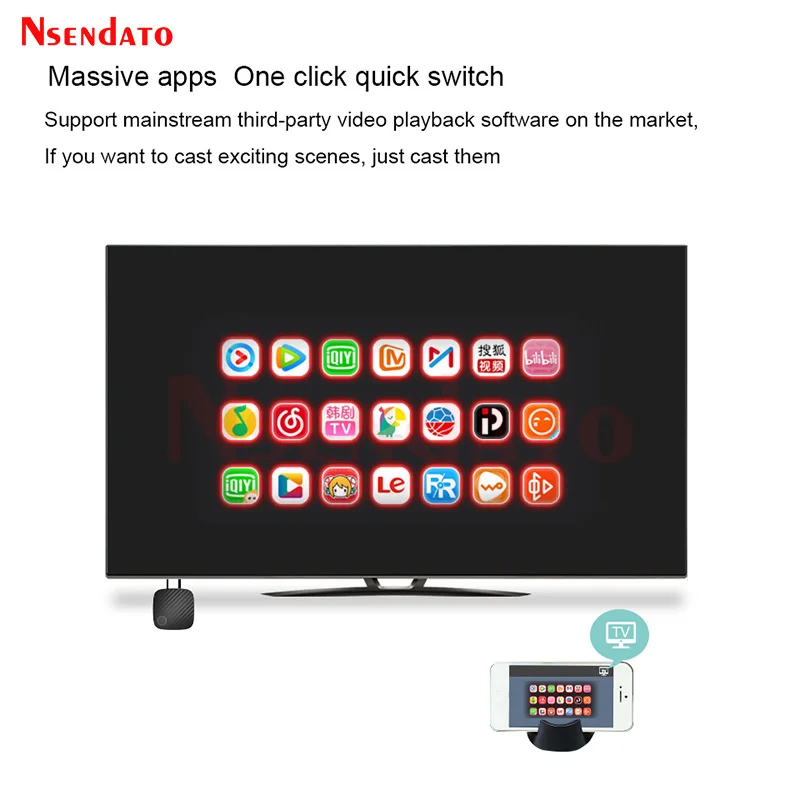 Receptor de TV con espejo a vapor, adaptador Stick para proyector de TV, G126, 4K, Wifi, Miracast, inalámbrico, Airplay, HDMI