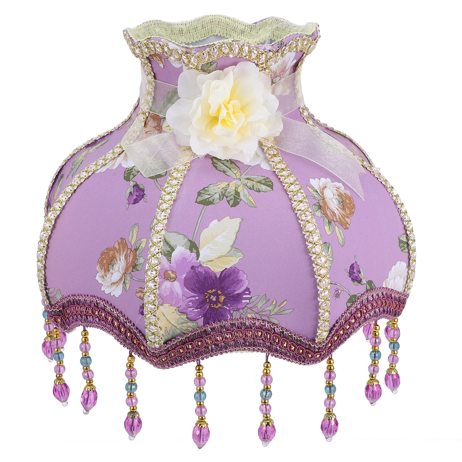 

Tassel Lamp Shade Printed Princess Lampshade Vintage Shades Chandelier Drum White Lace