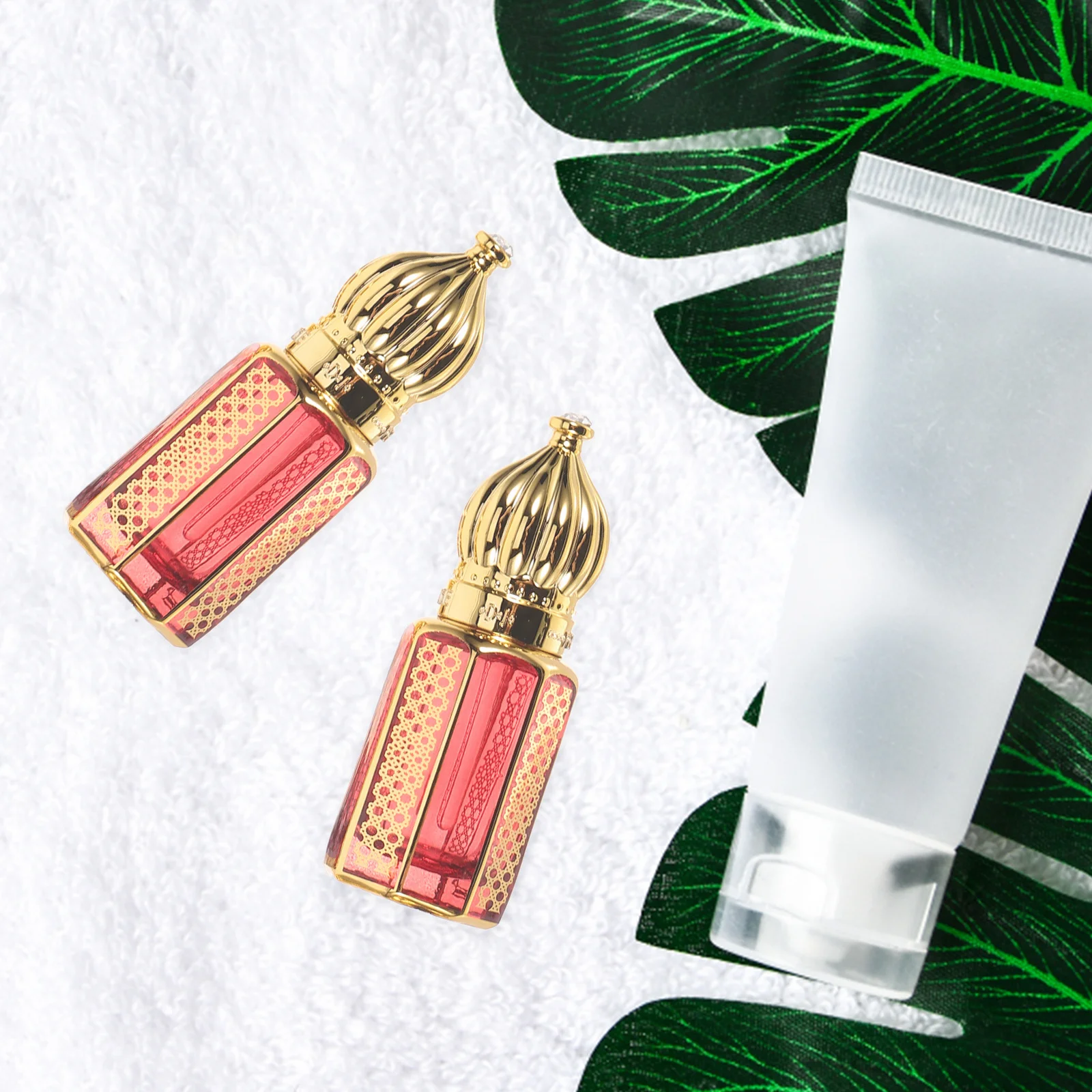 

2Pcs Roll on Bottles for Essential Oils Glass Refillable Perfume Roller Bottles Compact Size Leak Proof Travel