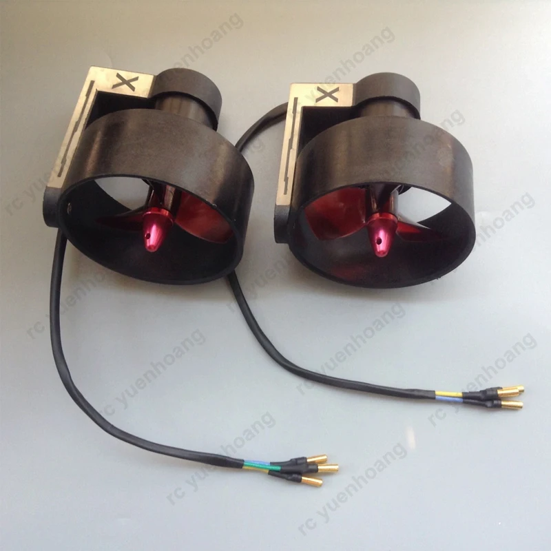 มอเตอร์ไร้แปรงถ่าน 12V-24V 3-6S กำลังขับ 5 กก. แรงขับขนาดใหญ่ 30A 600W พร้อมปลั๊กกล้วย 4 มม. สำหรับเรือดำน้ำ หุ่นยนต์เรือไร้คนขับ