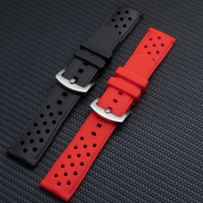 

Мягкий силиконовый ремешок для часов 22 мм для Tag Heuer, Racing F1 WAZ2113, спортивный водонепроницаемый браслет для дайвинга, резиновый мужской ремешок с пряжкой