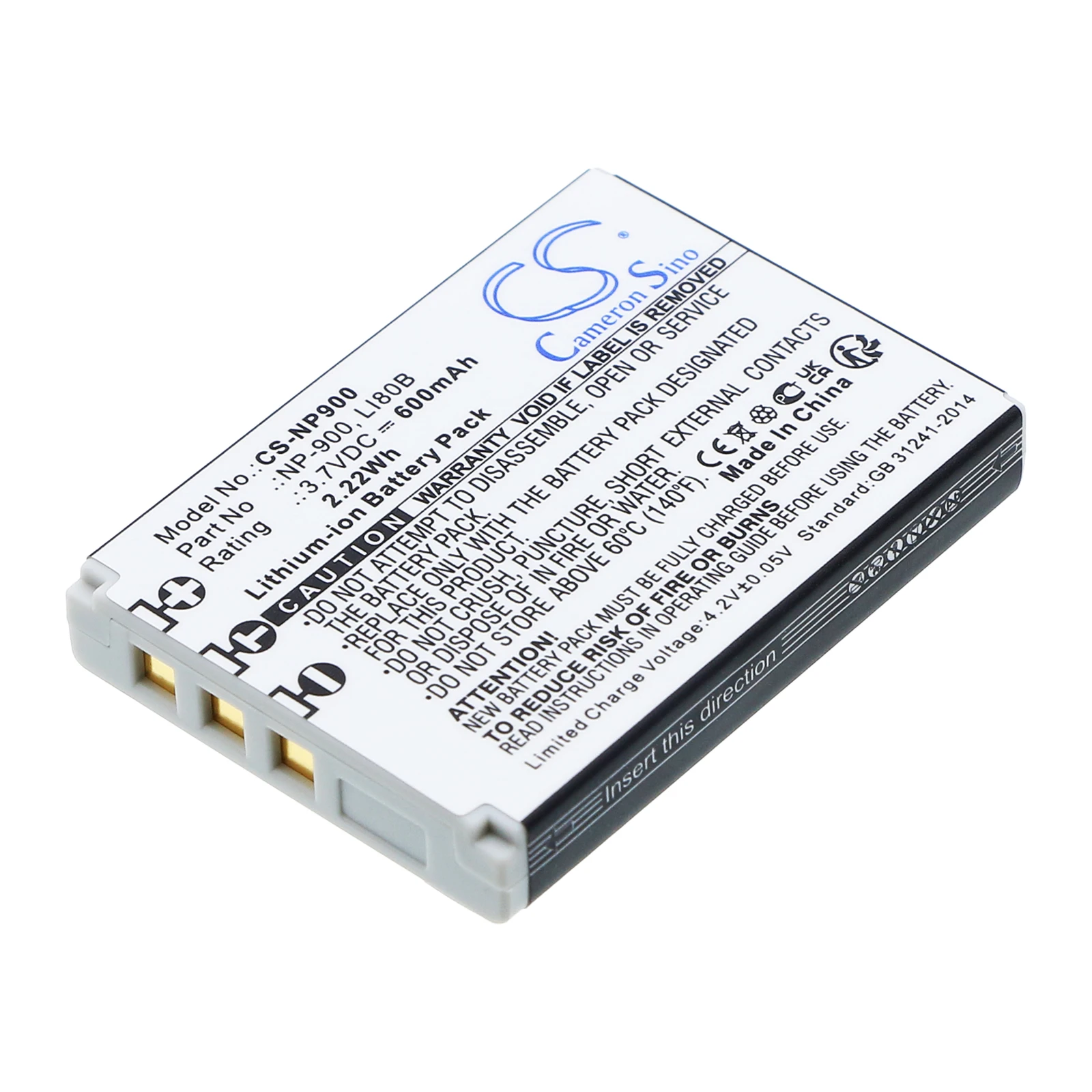 

Kyocera Camera Battery Replacement - Rechargeable Li-ion 3.7V 600mAh for EZ 4033, DS5331, T830, V55, V60