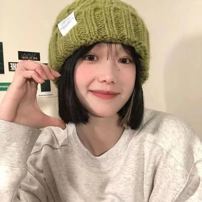 New Women's Winter Hat Beanie Hats For Women Knit Cap Fashion Warm Wool Couple Cap Bonnet Woman Winter Twist Female Bonnet