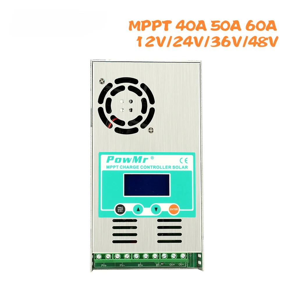 

MPPT60A 50A 40A 30A Solar Charger and Discharger Controller 12/24/36/48V with Intelligent Fan