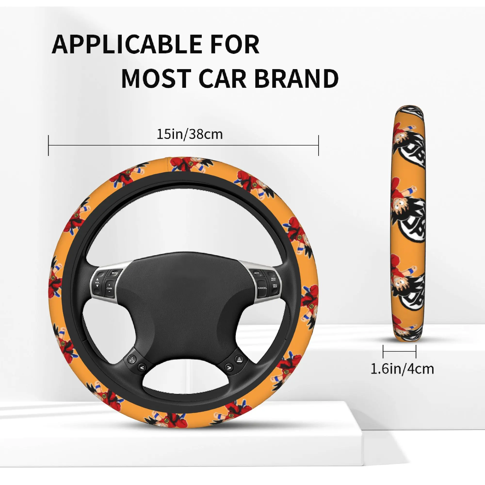 Dragon Ball Z Car Steering Wheel Cover 38cm Soft Goku DBZ Anime Auto Steering Wheel Protector Car-styling Car Accessories - view 4