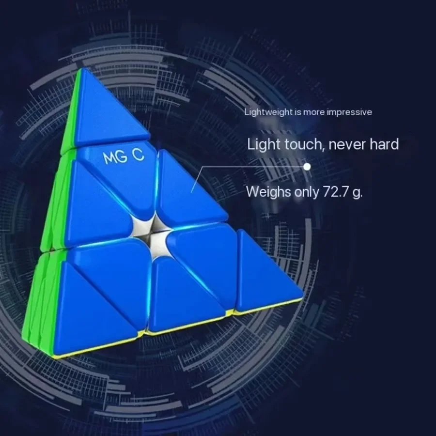 Brinquedo magnético do cubo da velocidade mágica, enigma profissional do cubo, Stickerless, MGC EVO, 3x3
