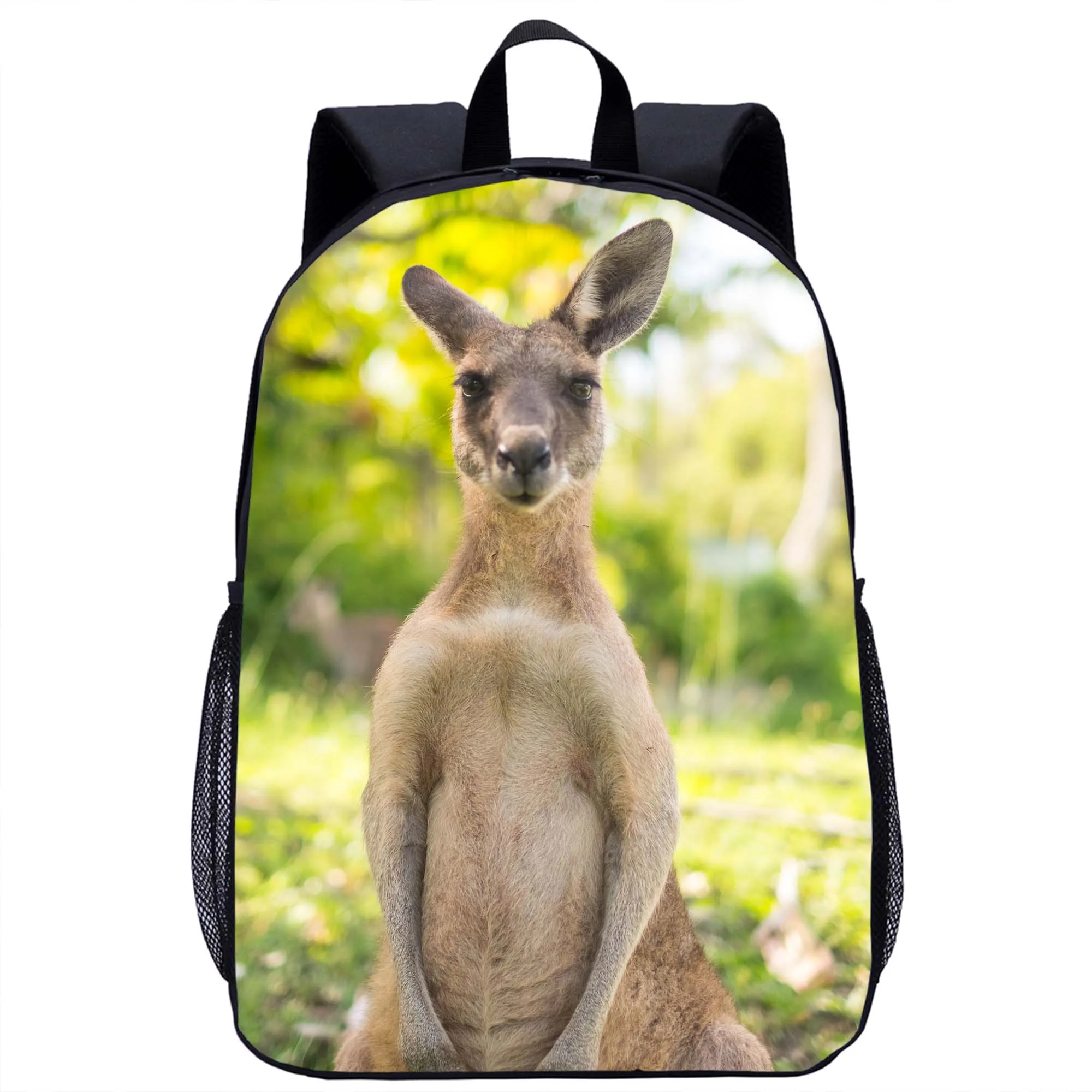 Cool Animal canguro mochila adolescente niños bolso escolar niñas niños mochilas casuales diarias bolsa de libros mujer hombre mochilas de viaje