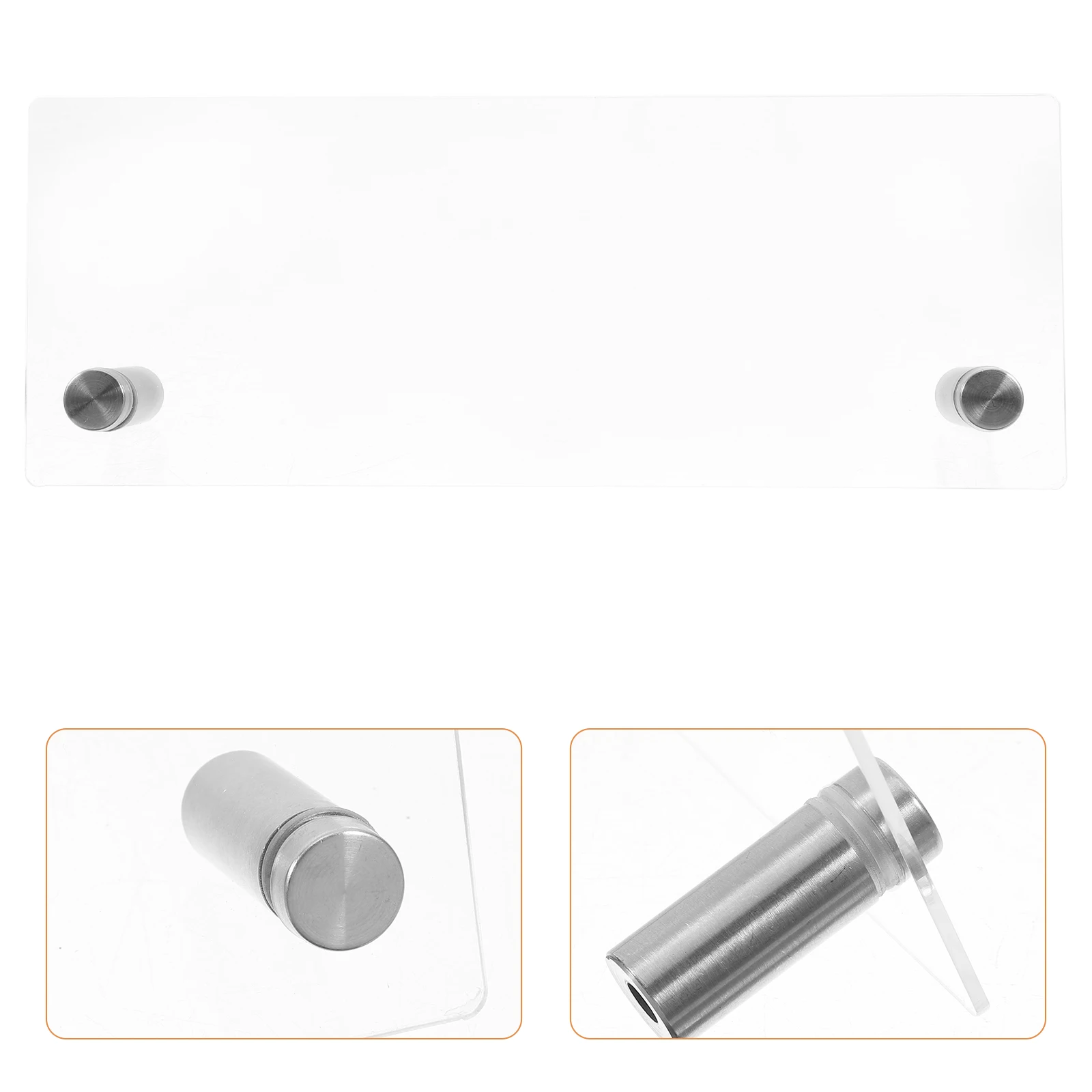 

2 Pcs Table Frame Office Desk Business Card Holder Cards Acrylic Name Display Rack