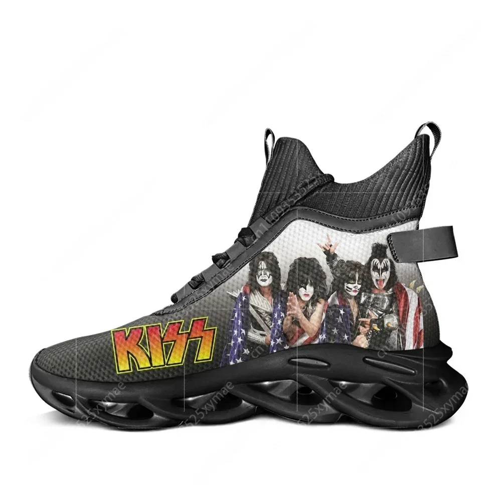 

Кроссовки Kiss Heavy Metal Rock Band High Top Flats для мужчин и женщин, походные кроссовки, обувь для путешествий, повседневные кроссовки для бега, обувь на заказ
