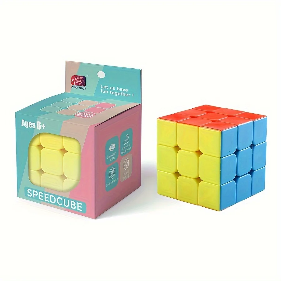 

ZIINA STAR 3x3x3 Speed Cube Beginner-Friendly Solid-Color Puzzle Toy for Children, 3x3 Cube, 3D Jigsaw Puzzle, Birthday Gift