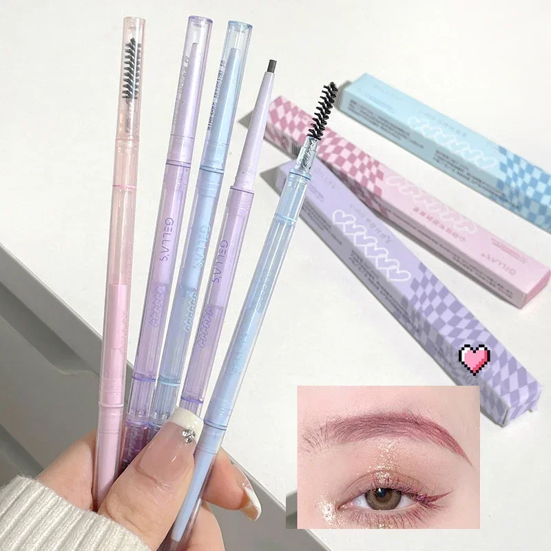 1.5mm Ultra Fine Double-Ended Eyebrow Pencil Waterproof Sweat-proof Long Lasting Professional Eye Makeup for Women Eyebrow Pen