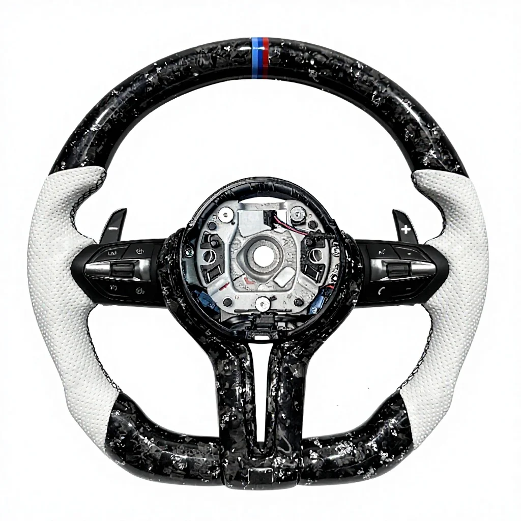 

For BMW F80 F82 F10 F12 F13 F15 F16 F20 F22 F30 F31 F32 F33 F36 M3 M4 Sports Forged Carbon Fiber Steering Wheel Without airbags