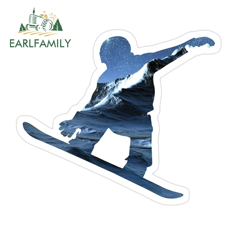 EARLFAMILY 13cm x 11.3cm for Snowboard Car Decal Creative Stickers Cartoon Graphics Waterproof Funny Sticker Motorcycle Decor