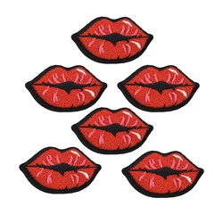 10pcs French kiss badges patches for clothing iron embroidered patch applique iron sew on patches sewing accessories for clothes