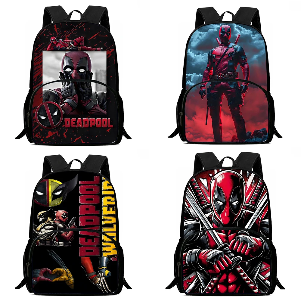 Deadpools Super Heroes Backpacks Boys and Girls Student Birthday Gift Child School Bags Large Capacity Camping Durable Rucksack