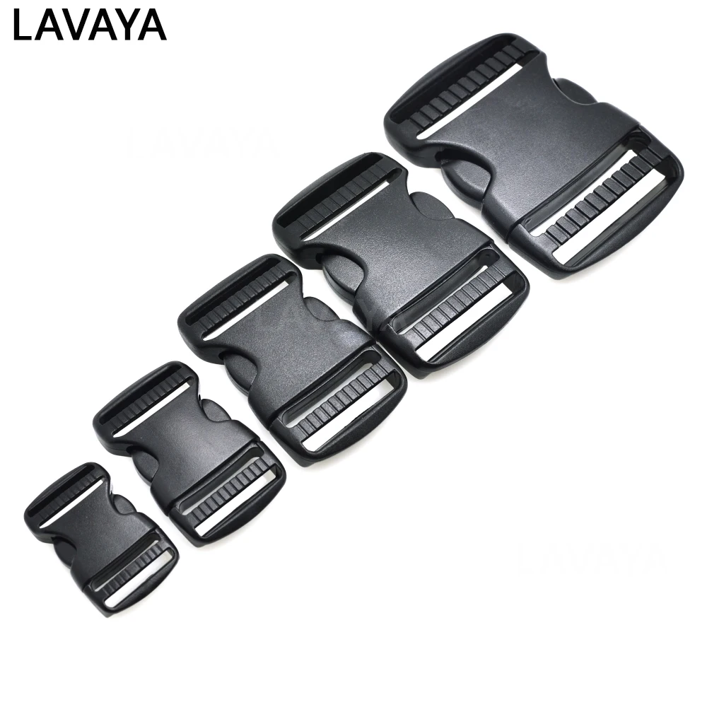 Plastic Dual Adjustable & Security Double Lock Buckle for Tactical Belts Webbing 25MM 32MM 50MM Black